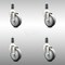 Service Caster 4 Inch 316SS Thermoplastic Rubber Swivel 1-3/8 Inch Expanding Stem Caster Set SCC-SS316EX20S414-TPRB-138-4 - alternate 1